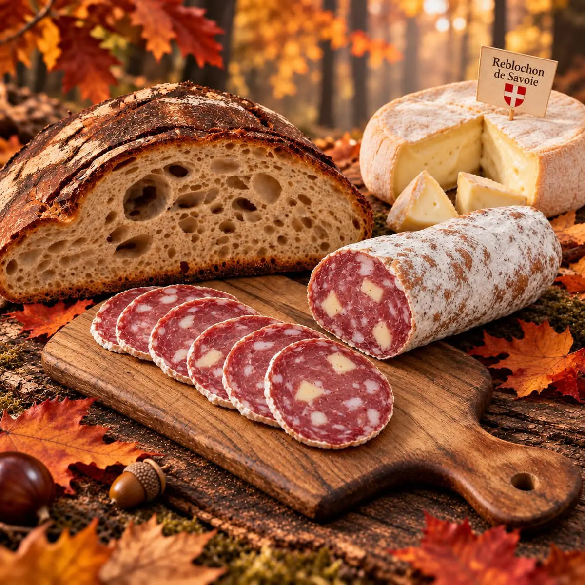 Saucisson au Reblochon 180 g tranché et Reblochon de Savoie – Ôsaucissons