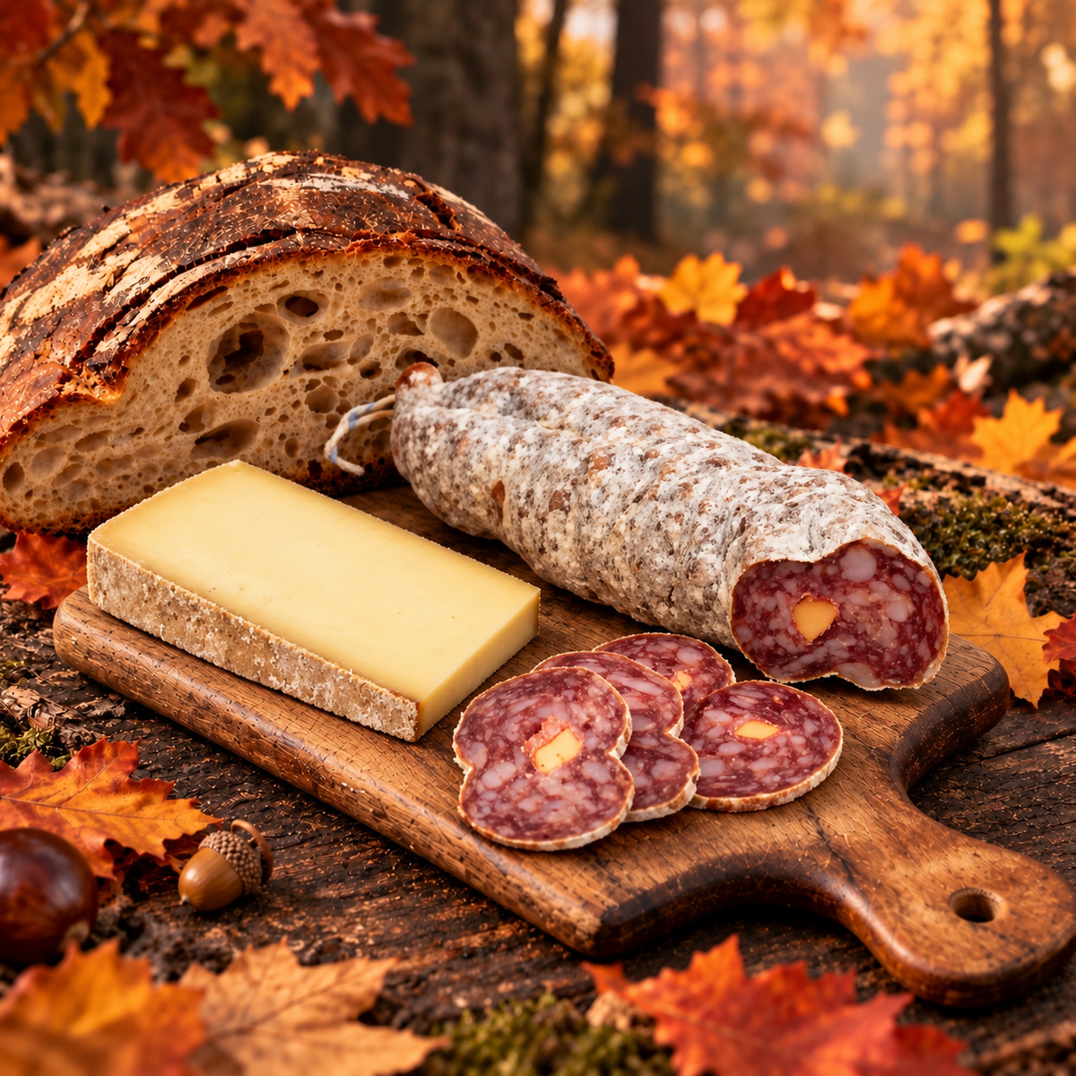 Saucisson sec artisanal au Comté – pur porc français Ôsaucissons
