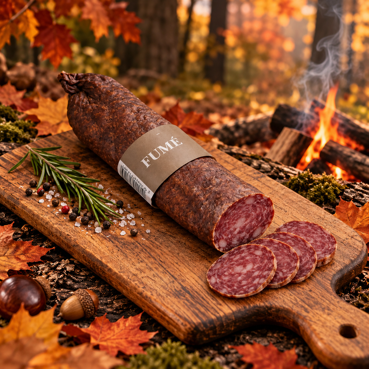 Saucisson artisanal fumé Ôsaucissons