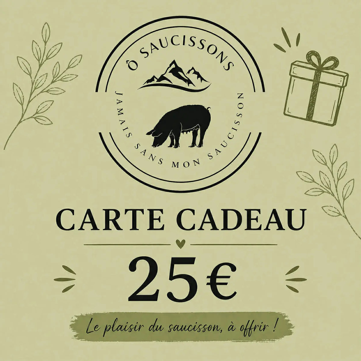 Carte cadeau Ôsaucissons