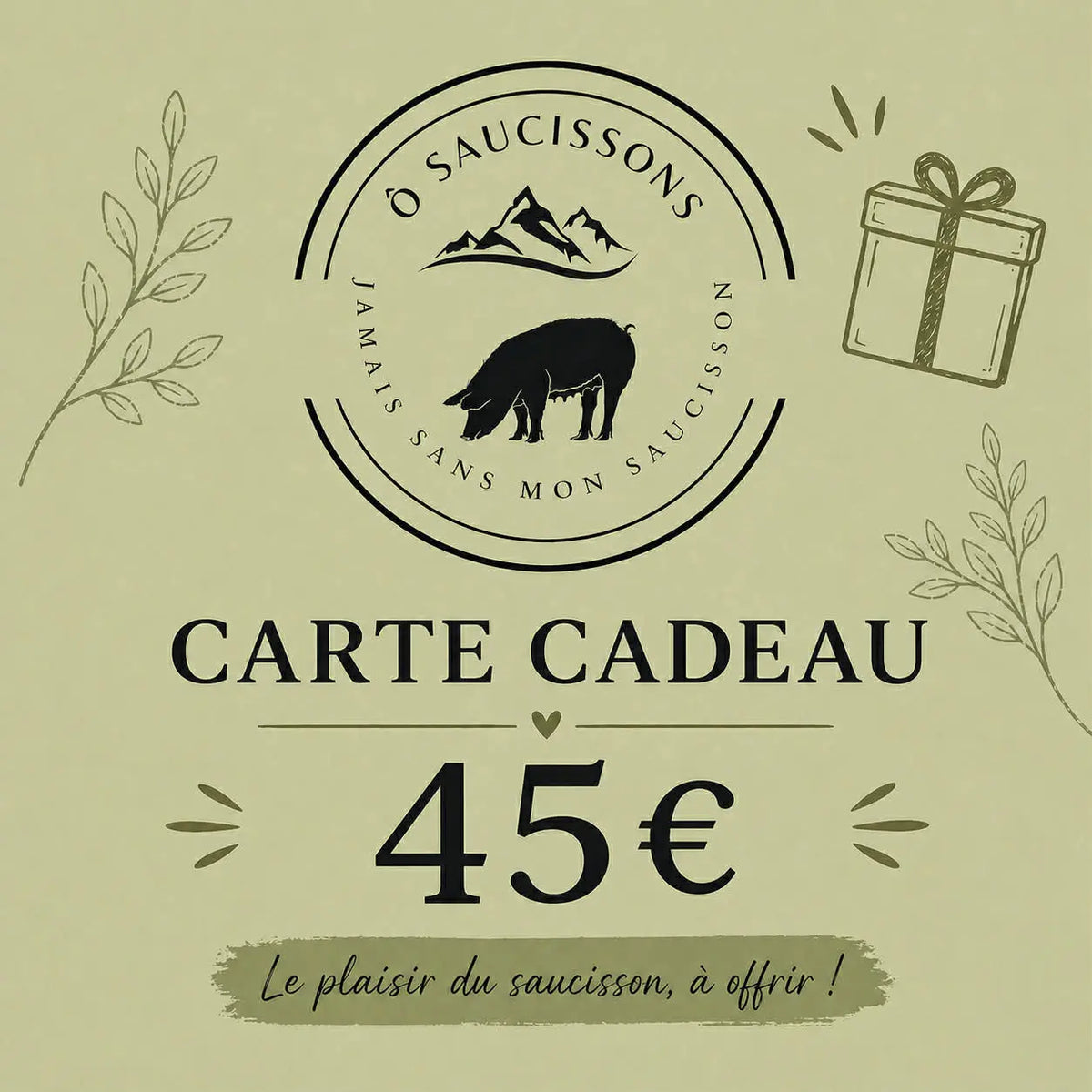 Carte cadeau Ôsaucissons