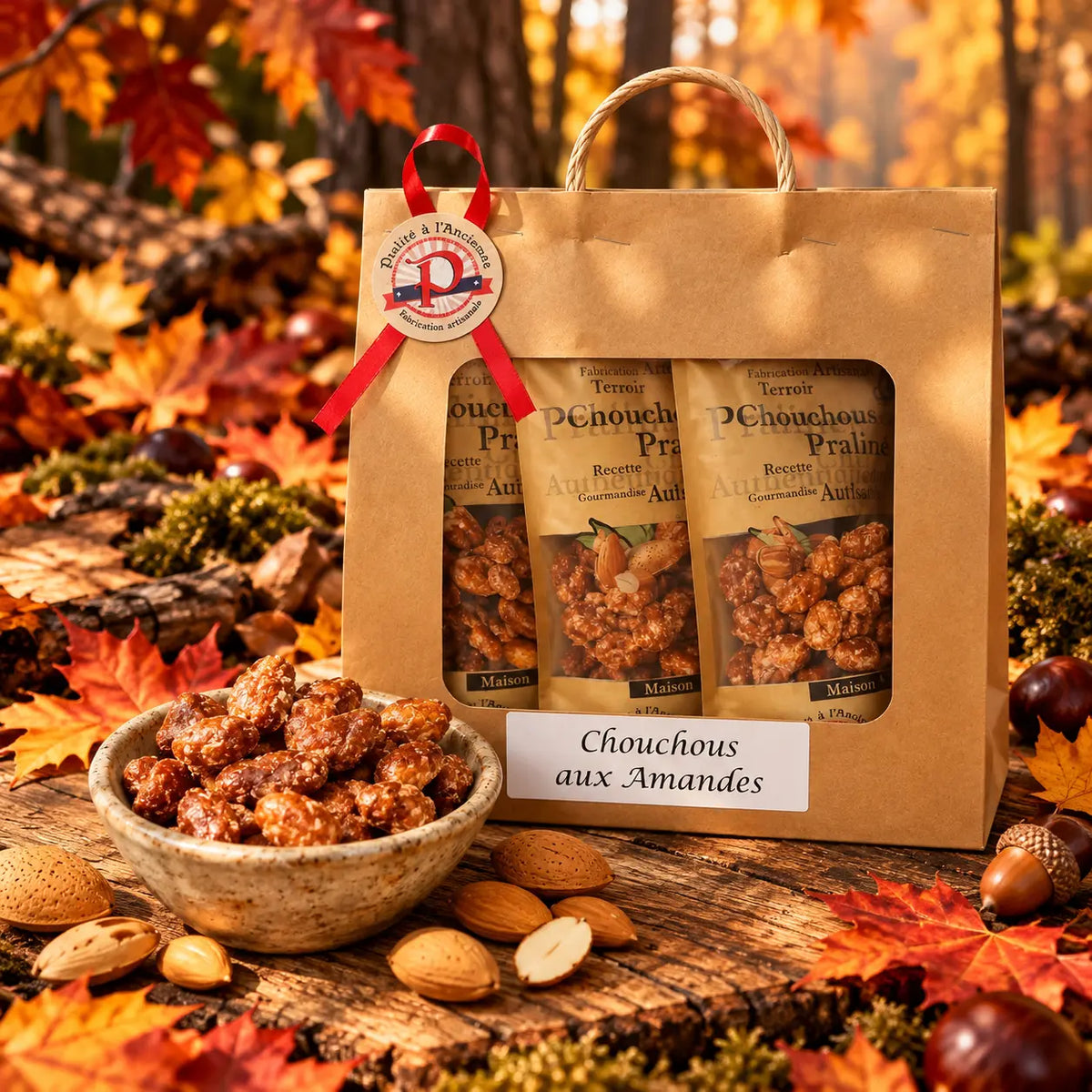 Coffret Chouchous Gourmands – 3 Saveurs Artisanales (Cacahuètes, Amandes, Noix de Pécan) Ôsaucissons