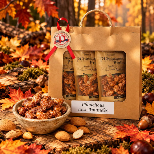 Coffret Chouchous Gourmands – 3 Saveurs Artisanales (Cacahuètes, Amandes, Noix de Pécan) Ôsaucissons